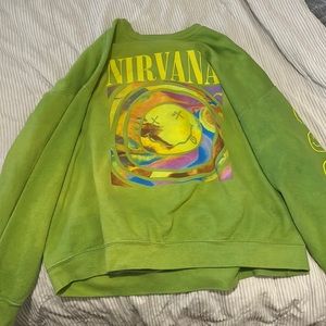 green nirvana crew neck
